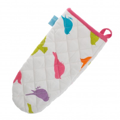 Pastel Birds single Oven Glove