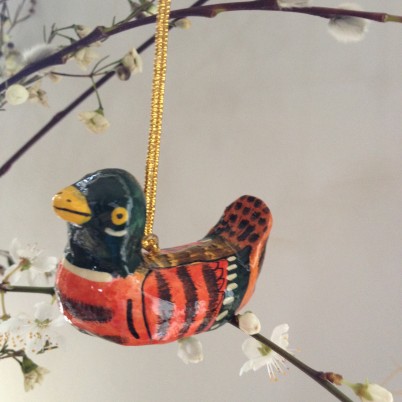 Hand Painted Bird Decoration to hang