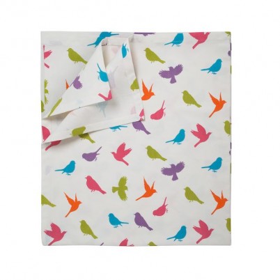 Jasmine White London Birds of Paradise pure cotton Table Cloth