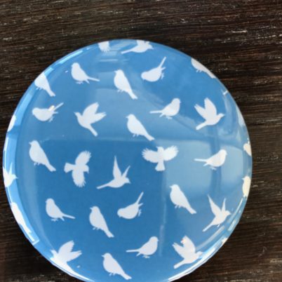 Birds of Paradise Pocket Mirror in Regatta by Jasmine White London