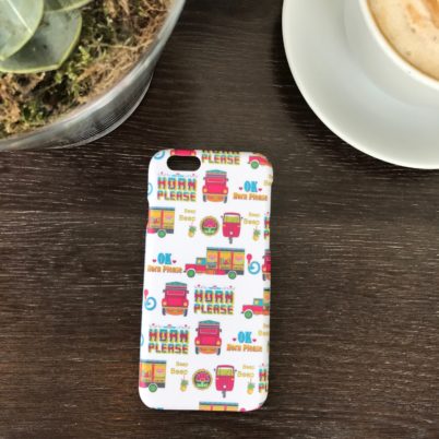 Horn Please! Indian Street iPhone 6 case Jasmine White London