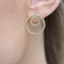 Jasmine White London Concentric rings 18 k gold vermeil earrings