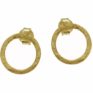 Gold Vermeil Circle Ear studs by Jasmine White