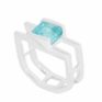 Silver double band cocktail ring with Citrine by Jasmine White London