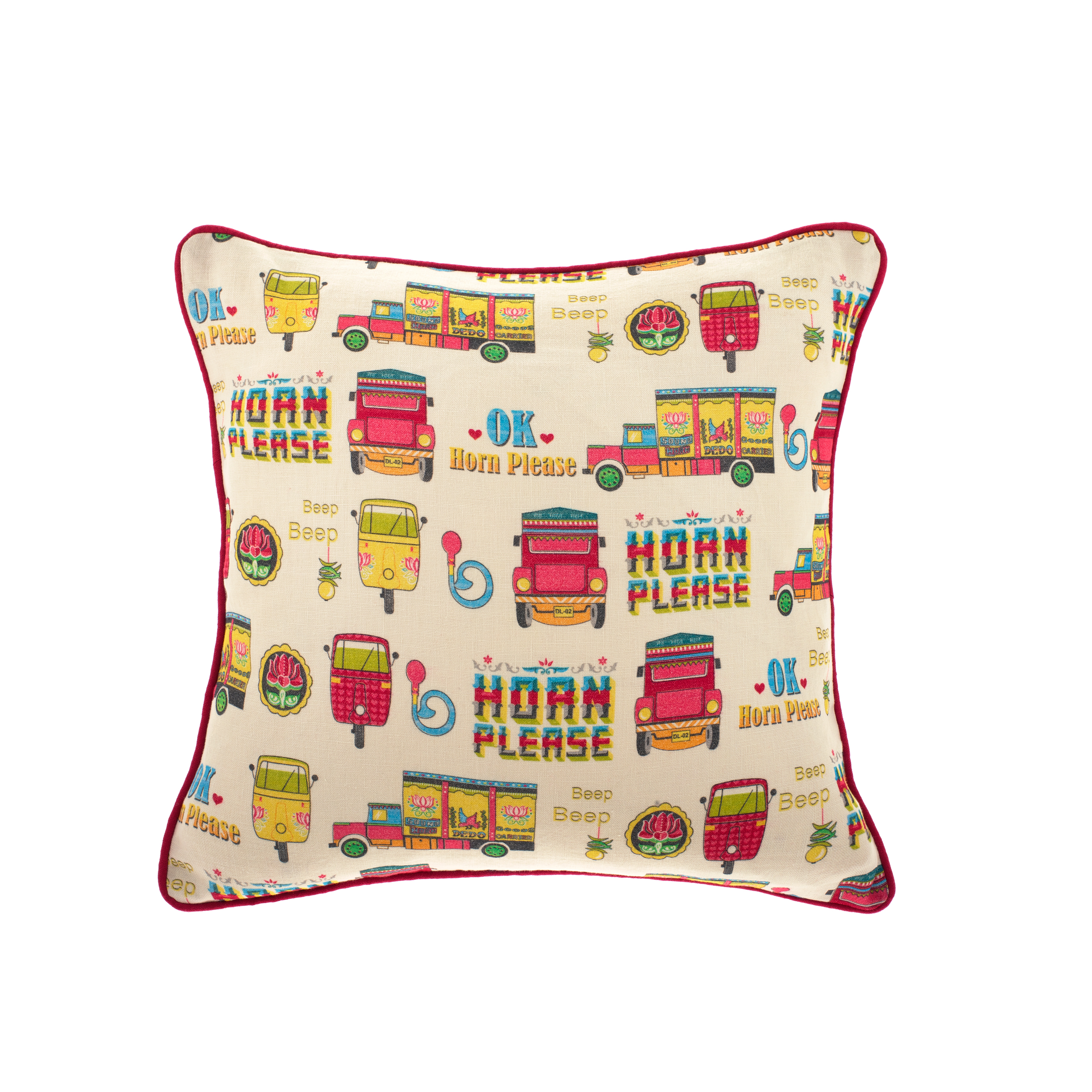 Indian Street Linen Cushion
