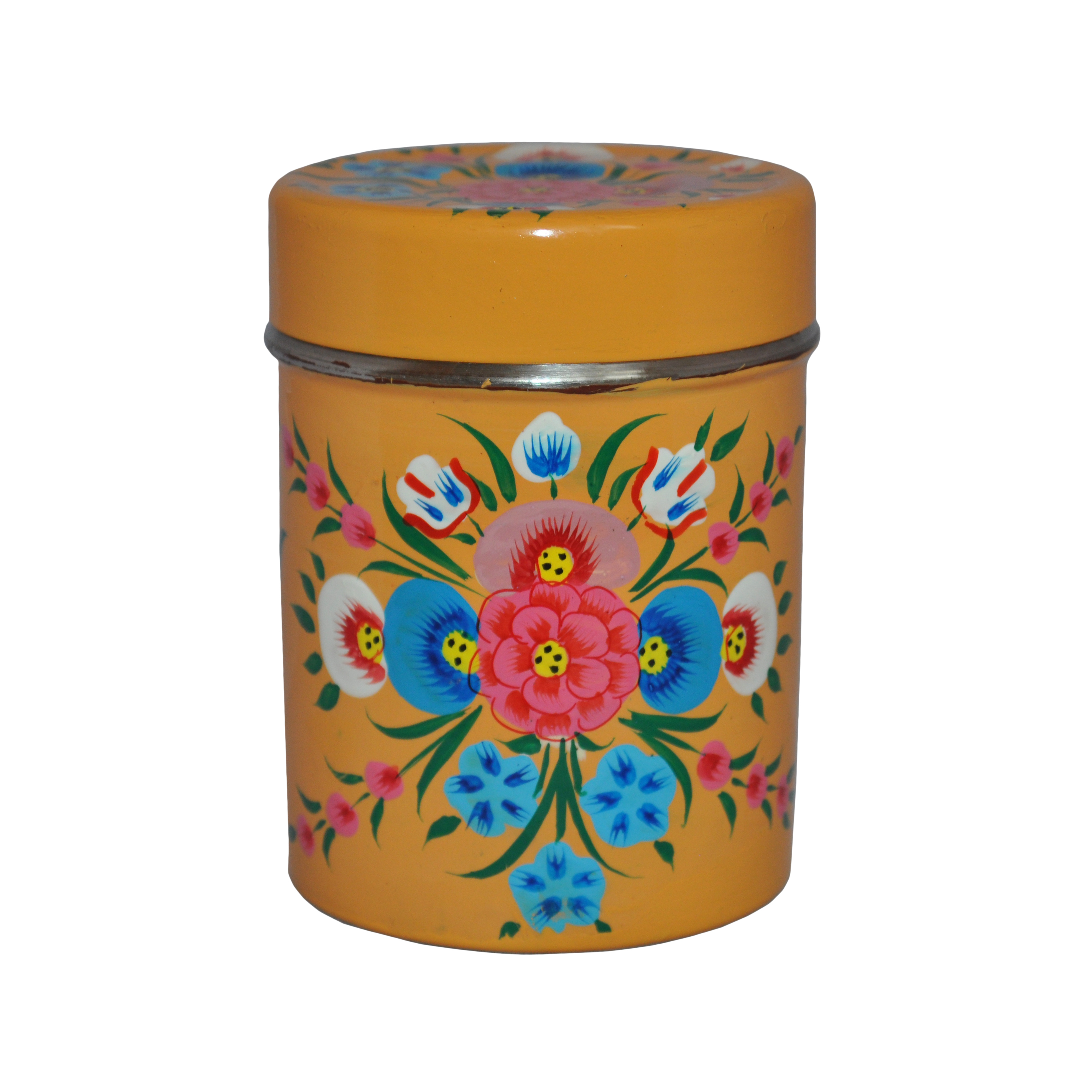 Mustard Yellow Tea Caddy