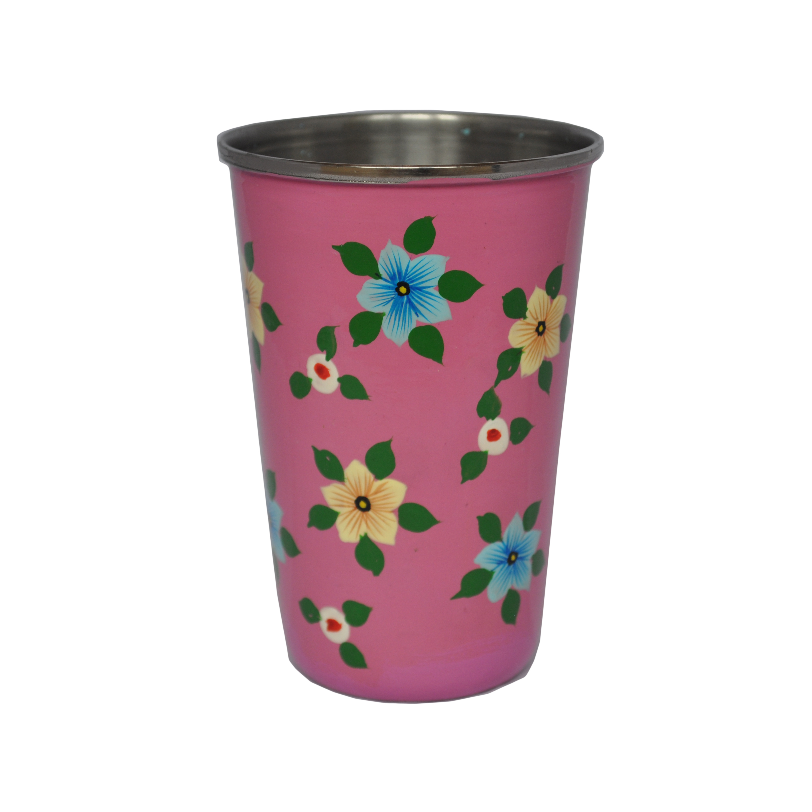Dusty Pink Tumbler with small flowers