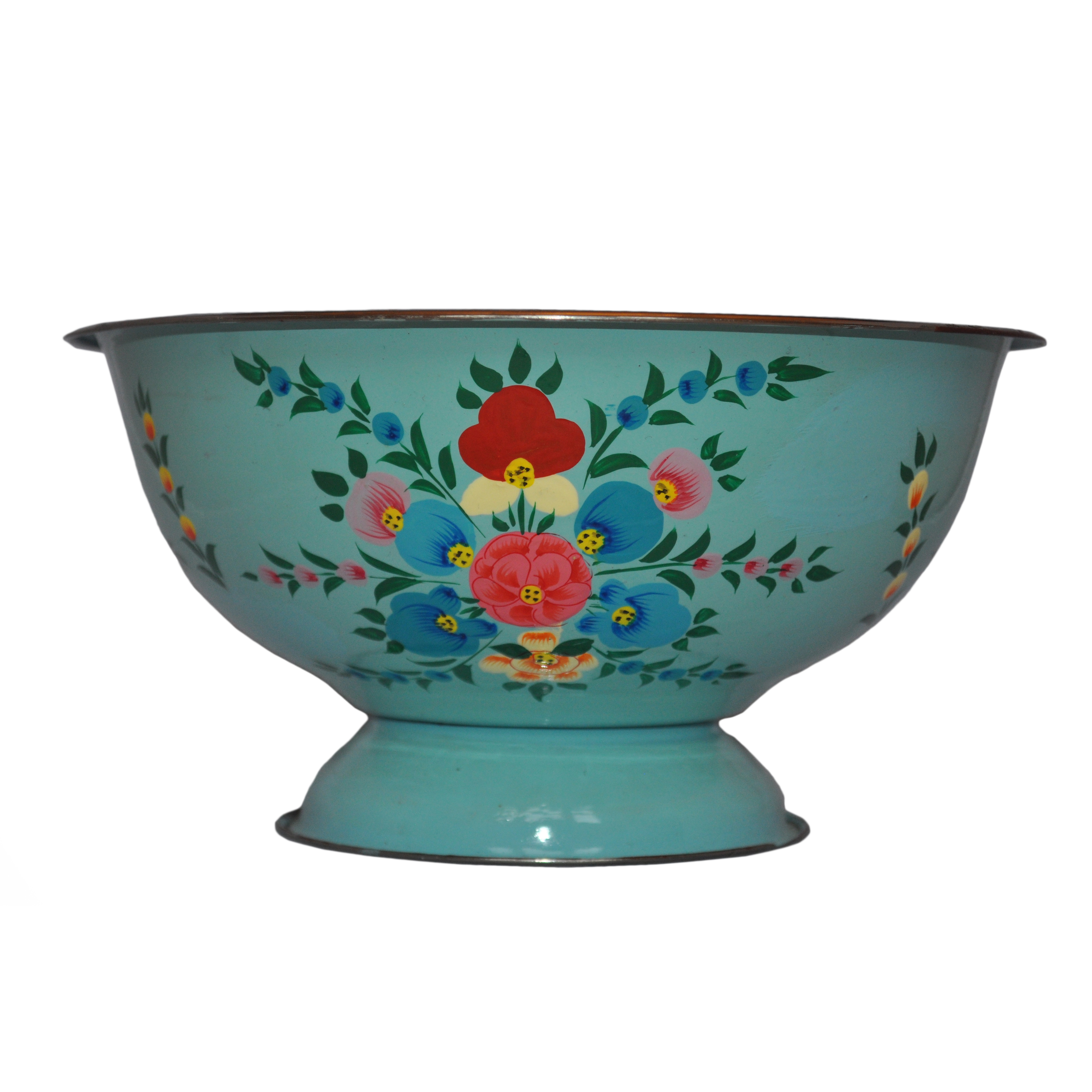 Sienna handpainted enamel bowl