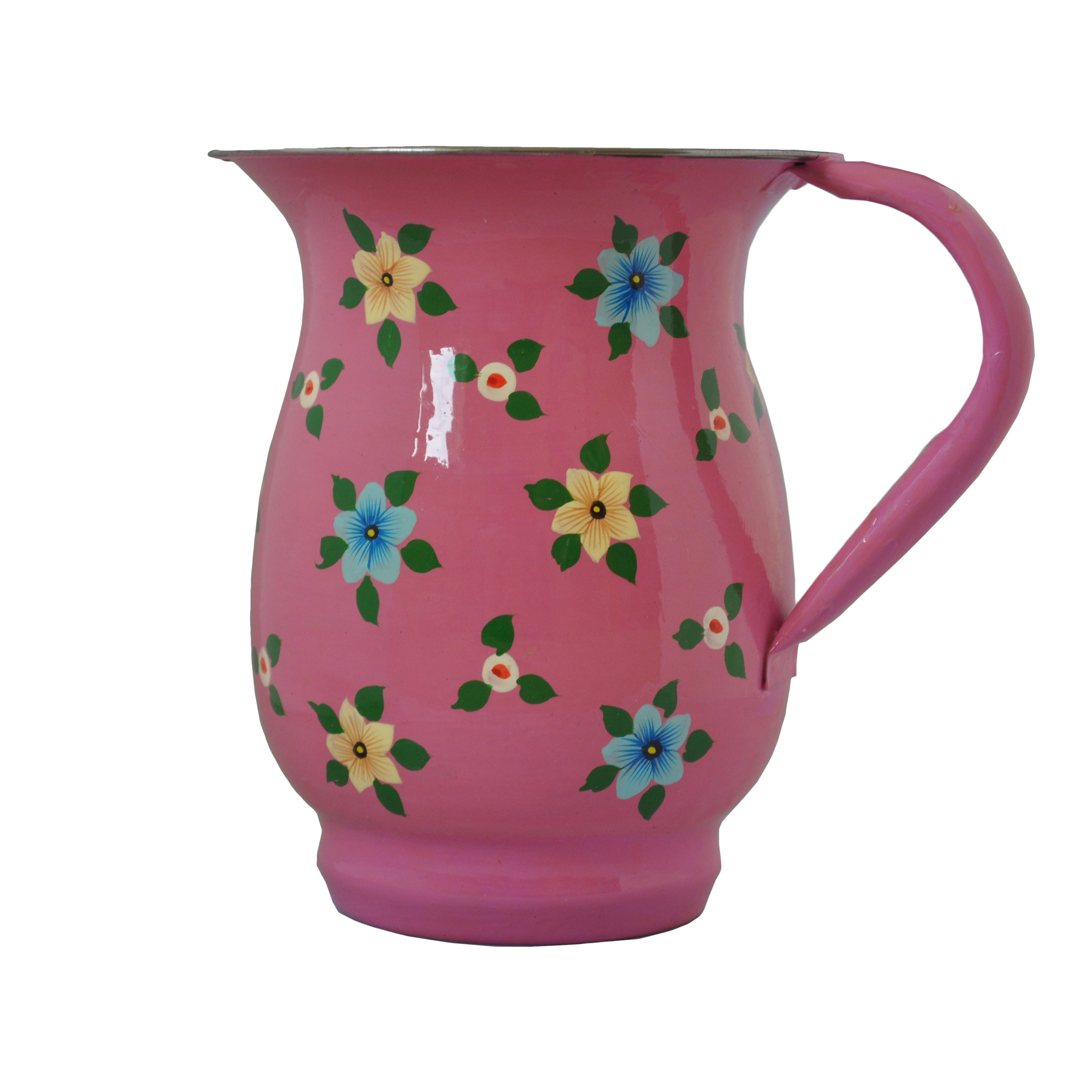 Dusty Pink Enamelware Jug with small flowers