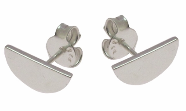 Sterling silver Half Moon studs by Jasmine White London
